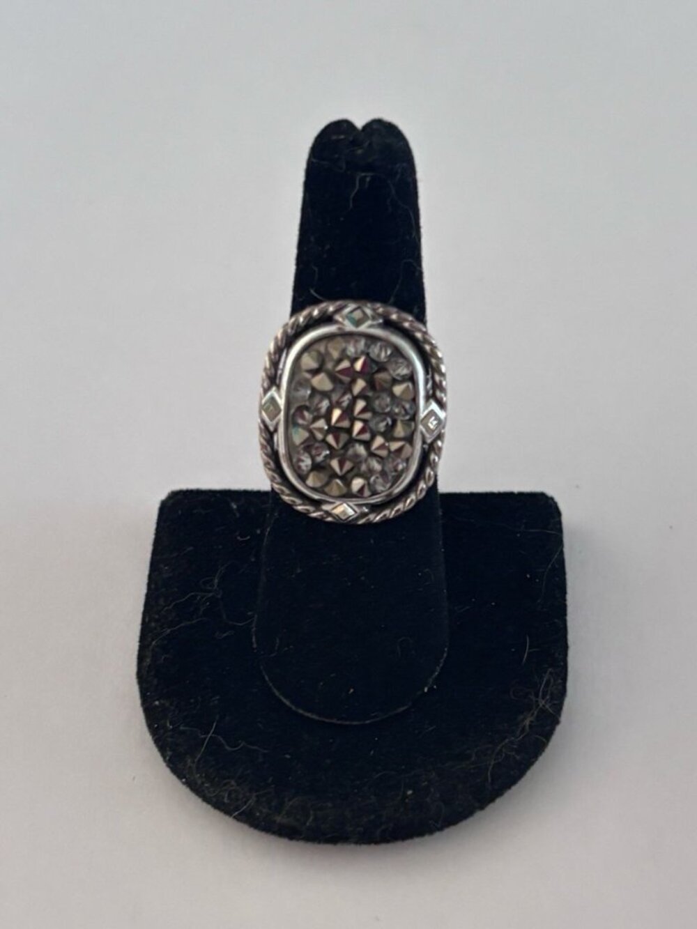 Brighton Crystal Rocks Ring Size 7 with Metallic Crystals